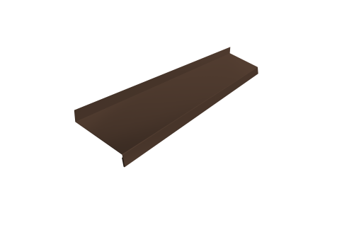 Отлив простой 150 0,5 Atlas X с пленкой RAL 8017 шоколад (2м)