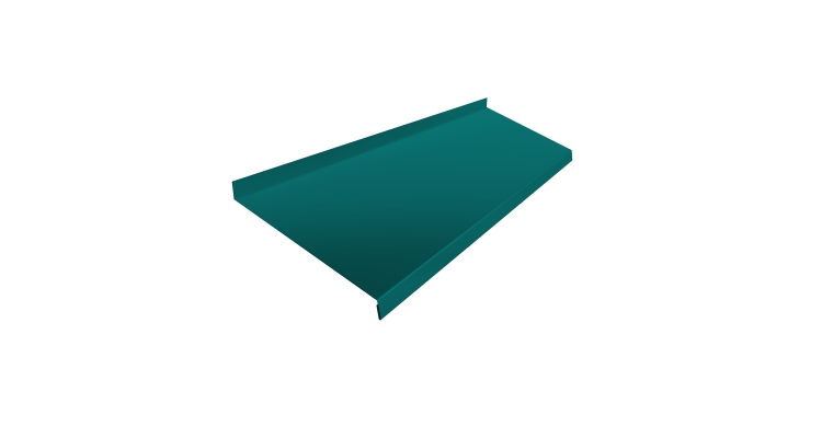 Отлив простой 200 0,45 PE с пленкой RAL 5021 водная синь (2м)