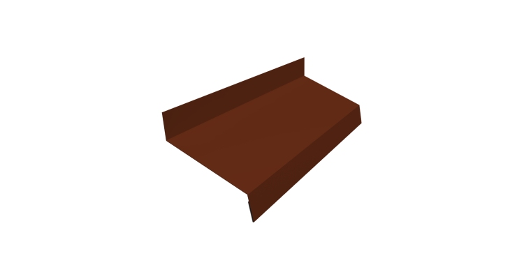 Отлив простой 50 0,45 PE с пленкой RAL 3009 оксидно-красный (2м)