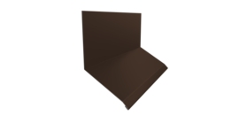 Планка примыкание верхнее к стене фальц Grand Line 150х130х20 0,5 Velur X RAL 8017 шоколад (2м)