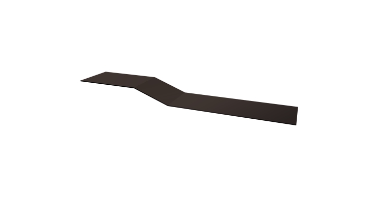 Планка крепежная фальц Grand Line 0,5 Satin с пленкой RR 32 темно-коричневый (3м)