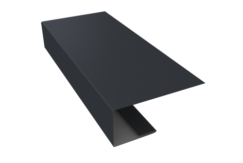 J-Профиль 18мм 0,45 PE с пленкой RAL 7024 мокрый асфальт (2м)