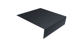 Планка лобовая/околооконная простая 190х50 0,45 PE с пленкой RAL 7024 мокрый асфальт (2м)