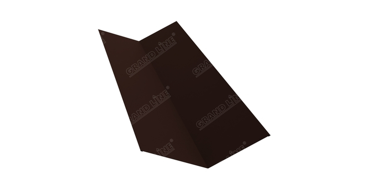 Планка ендовы верхней 145х145 0,5 Velur X RAL 8017 шоколад (2м)
