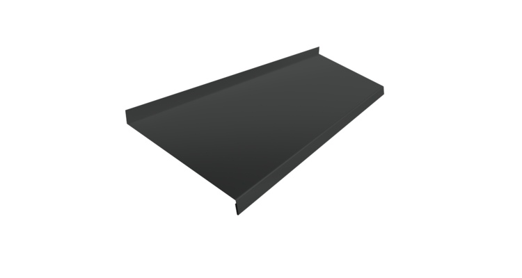 Отлив простой 200 0,5 Rooftop Бархат RAL 7016 антрацитово-серый (2м)