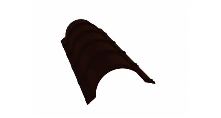 Планка малого конька полукруглого 0,45 Drap RR 32 темно-коричневый (1,97м)