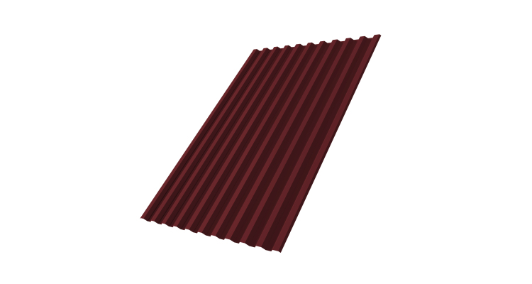 Профнастил С21R 0.45 Drap TX RAL 3005 красное вино