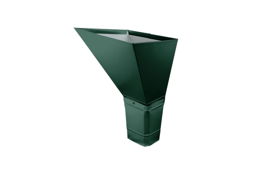 Воронка водосборная прямоугольная Vortex 127мм RAL 6005 зеленый мох