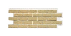 Фасадная панель GL Состаренный кирпич Design Plus ваниль с белым швом