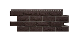 Фасадная панель GL Колотый камень Design шоколадный со швом RAL 7006