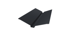 Планка ендовы верхней 115х30х115 0,45 Drap TwinColor RAL 7024 мокрый асфальт (3м)