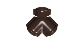 Тройник Y конька полукруглого 0,45 Drap TX с пленкой RAL 8017 шоколад