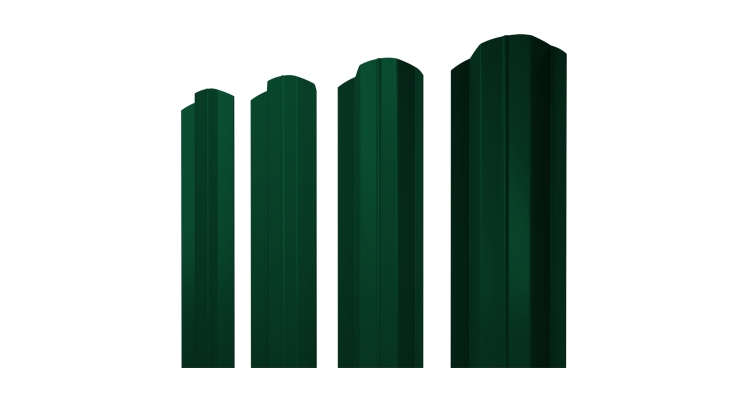 Штакетник М-образный В фигурный 0,45 Drap RAL 6005 зеленый мох
