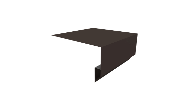 Планка околооконная сложная Блок-хаус new 200х75х27 0,5 Drap TX RR 32 темно-коричневый (2м)