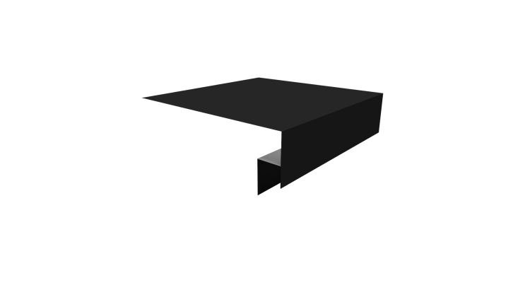 Планка околооконная сложная Блок-хаус new 250х50х27 (j-фаска) 0,5 Drap RAL 9005 черный (2м)