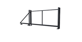 Ворота откатные Жалюзи Texas 1.5х3.5 RAL 7024 без заполнения (ламель 150 мм)