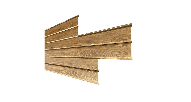 Сайдинг Металл Профиль Lбрус-XL-14х335 (ECOSTEEL_T-01-ЗолотойДуб-0.5)