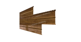 Сайдинг Металл Профиль Lбрус-XL-14х335 (ECOSTEEL-01-МореныйДуб-0.5)