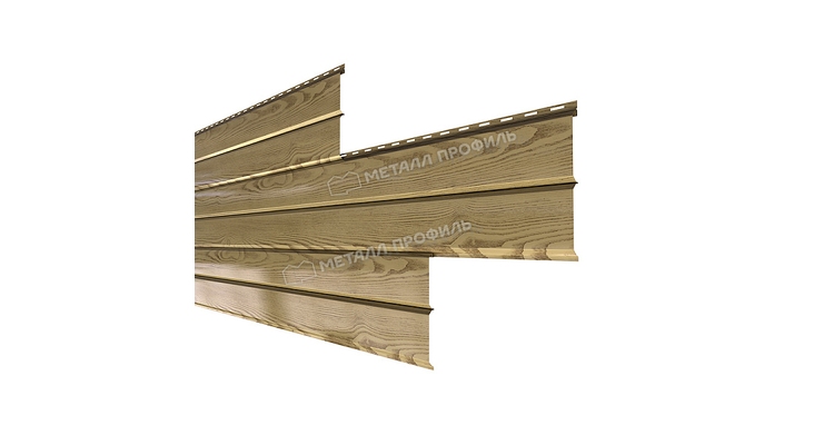 Сайдинг Металл Профиль Lбрус-XL-Н-14х335 (ECOSTEEL-01-Сосна-0.5)
