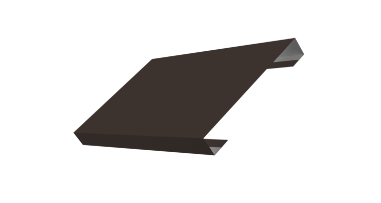 Ламель лицевая 150 забора жалюзи Texas 0.45 Drap с пленкой RR 32 темно-коричневый