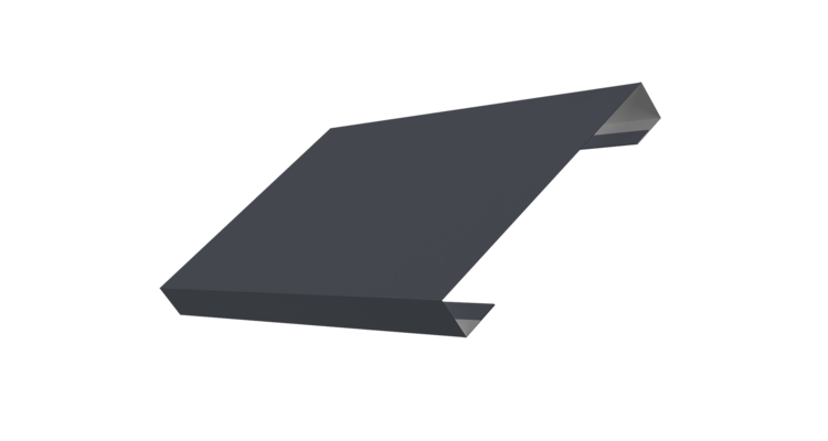 Ламель лицевая 150 забора жалюзи Texas 0.5 Drap с пленкой RAL 7024 мокрый асфальт