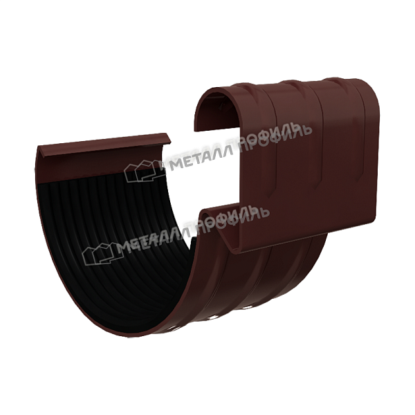 Соединитель желоба Металл Профиль GS lite D125 RAL 8017