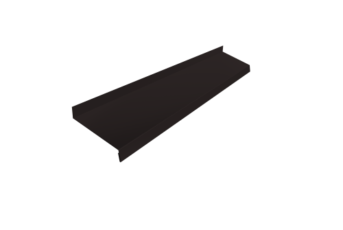 Отлив простой 100 0,45 PE с пленкой RAL 9005 черный (2м)