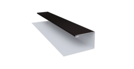 Планка П-образная Экобрус Grand Line 0,45 Drap TX RAL 9005 черный (3м)