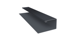 Планка П-образная Экобрус Grand Line 0,45 Drap TwinColor RAL 7024 мокрый асфальт (3м)