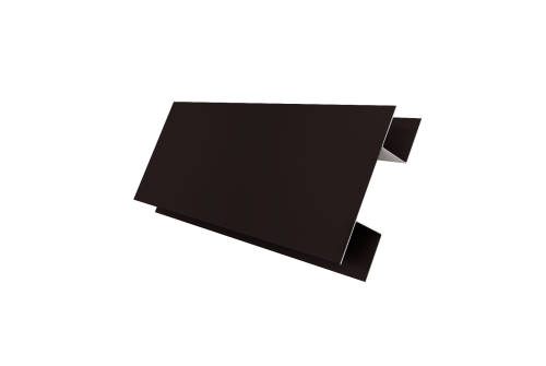 Планка H-образная Экобрус 0,45 Drap RAL 9005 черный (3м)