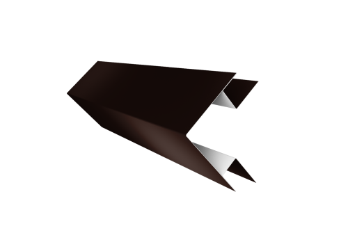 Планка угла внешнего сложного Экобрус Grand Line 0,45 Drap RAL 8017 шоколад (2м)