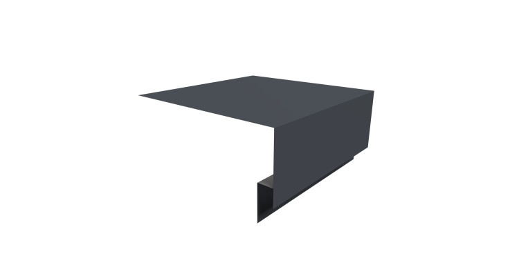 Планка околооконная сложная Экобрус Grand Line 200х75х25 0,45 Drap ST RAL 7024 мокрый асфальт (3м)