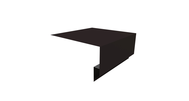 Планка околооконная сложная Экобрус Grand Line 200х75х25 0,5 Satin Matt RAL 9005 черный (3м)