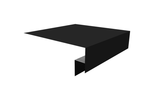 Планка околооконная сложная Экобрус Grand Line 250х50х25 0,5 Drap TX RAL 9005 черный (3м)