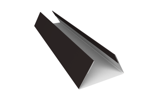 Планка стыковочная составная нижняя 0,5 Satin Matt RAL 9005 черный (3м)