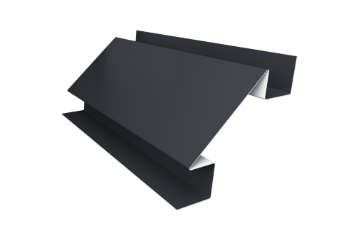 Угол внутренний сложный 75мм 0,45 PE с пленкой RAL 7024 мокрый асфальт (3м)