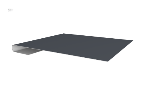 Планка завершающая 0,5 Satin с пленкой RAL 7024 мокрый асфальт (3м)