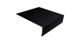 Планка лобовая/околооконная простая 190х50 0,45 PE с пленкой RAL 9005 черный (2м)