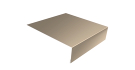 Планка лобовая/околооконная простая 190х50 0,45 PE с пленкой RAL 1015 светлая слоновая кость (2м)