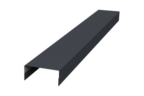 Крышка 30х15 жалюзи Texas 0,7 PE RAL 7024 мокрый асфальт (2м)