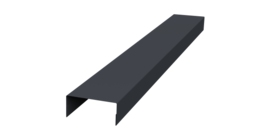 Крышка 45х20 жалюзи Texas 0,45 Drap TwinColor RAL 7024 мокрый асфальт (2м)