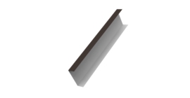 Декоративная накладка на столб универсальная 62х55 для забора жалюзи 0,5 Atlas X RR 32 темно-коричневый (2,5м)