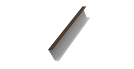 Декоративная накладка на столб универсальная 80х80 для забора жалюзи 0,5 PurLite Matt RAL 8017 шоколад (2м)