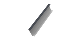 Декоративная накладка на столб универсальная 80х80 для забора жалюзи 0,5 PurPro Matt 275 RAL 7024 мокрый асфальт (3м)