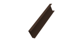 Декоративная накладка на столб универсальная 80х80 для забора жалюзи 0,5 Atlas X RAL 8017 шоколад (2,5м)