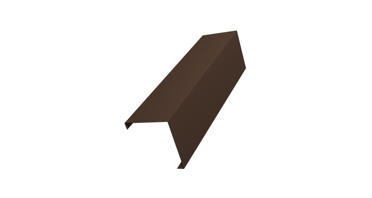 Декоративная накладка на столб универсальная угловая 60х60 для забора жалюзи 0,45 Drap TwinColor RAL 8017 шоколад (2м)