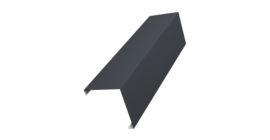 Декоративная накладка на столб универсальная угловая 62х55 для забора жалюзи 0,45 Drap ST RAL 7024 мокрый асфальт (2м)