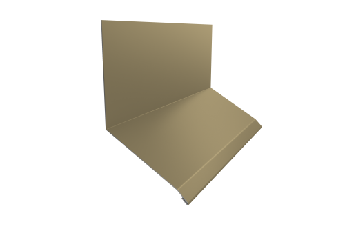 Планка примыкание верхнее к стене фальц Grand Line 150х130х20 0,45 PE с пленкой RAL 1014 слоновая кость (2м)