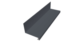 Планка примыкание нижнее к трубе фальц 0,45 Drap TR RAL 7024 мокрый асфальт (3м)