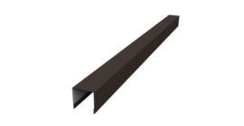 Планка вертикальная лицевая для забора жалюзи Palermo 0,5 PurPro Matt 275 RR 32 темно-коричневый (3м)